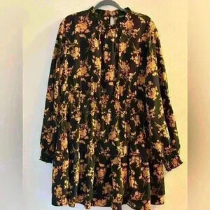 NWOT SHEIN Curve Printed Shirred Dress